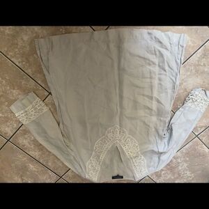 Jones New York 1X Crochet 100% Linen Tunic Blouse
